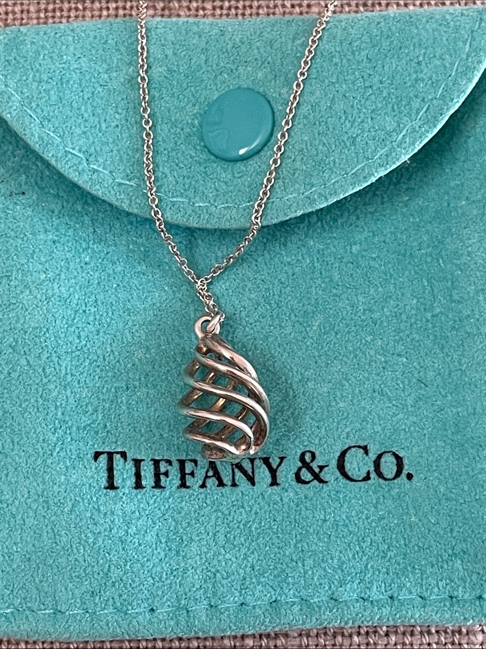 Tiffany & Co. Silver Paloma Picasso Spiral Pendant Necklace